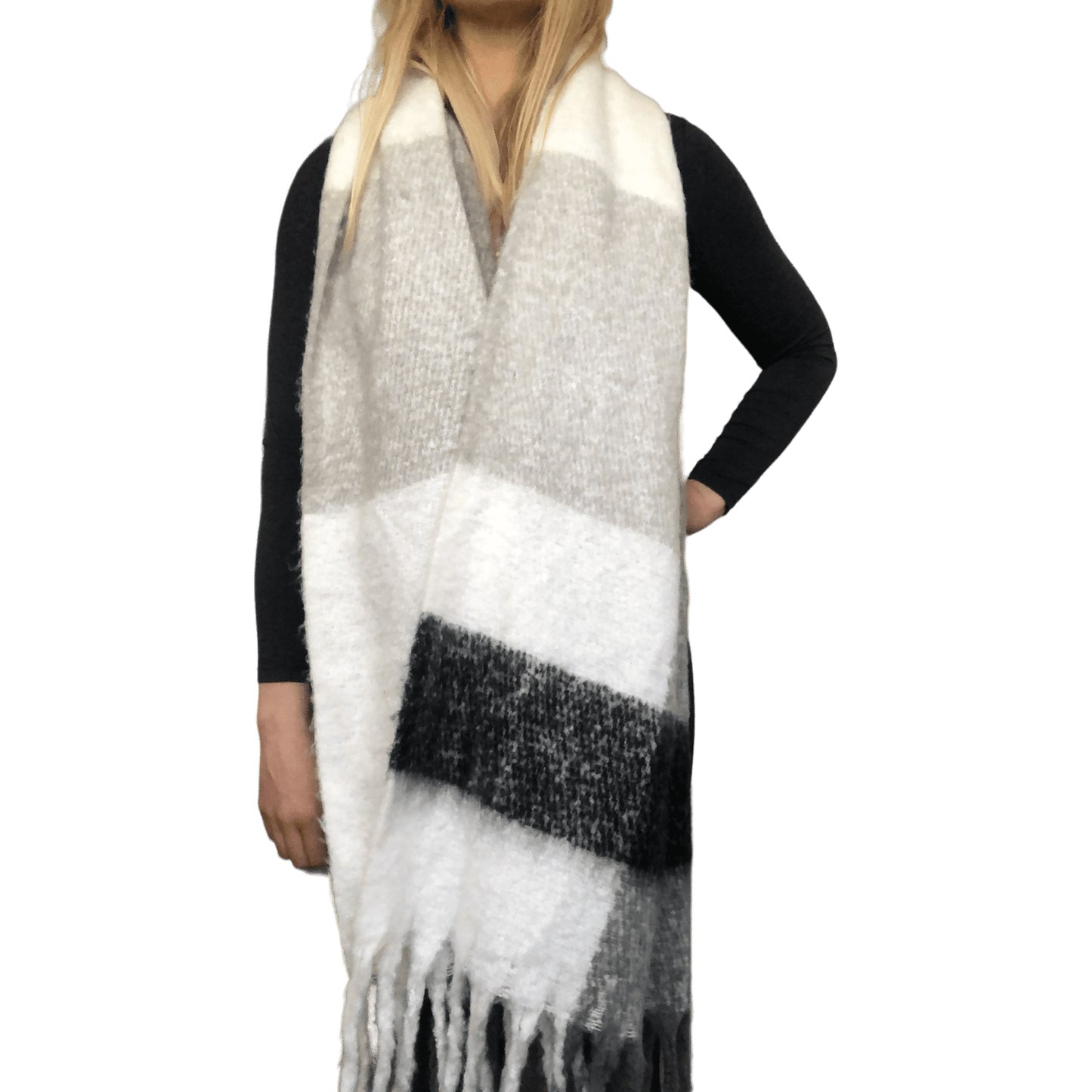 Oversized Thick cashmere scarf shawl