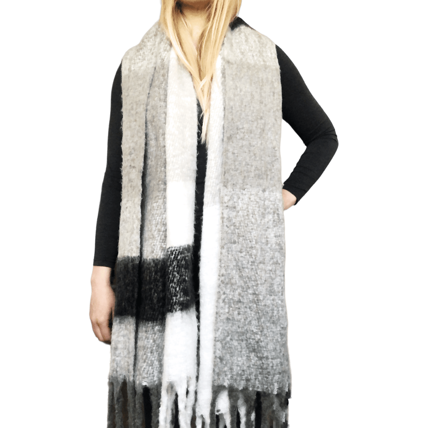 Oversized Thick cashmere scarf shawl